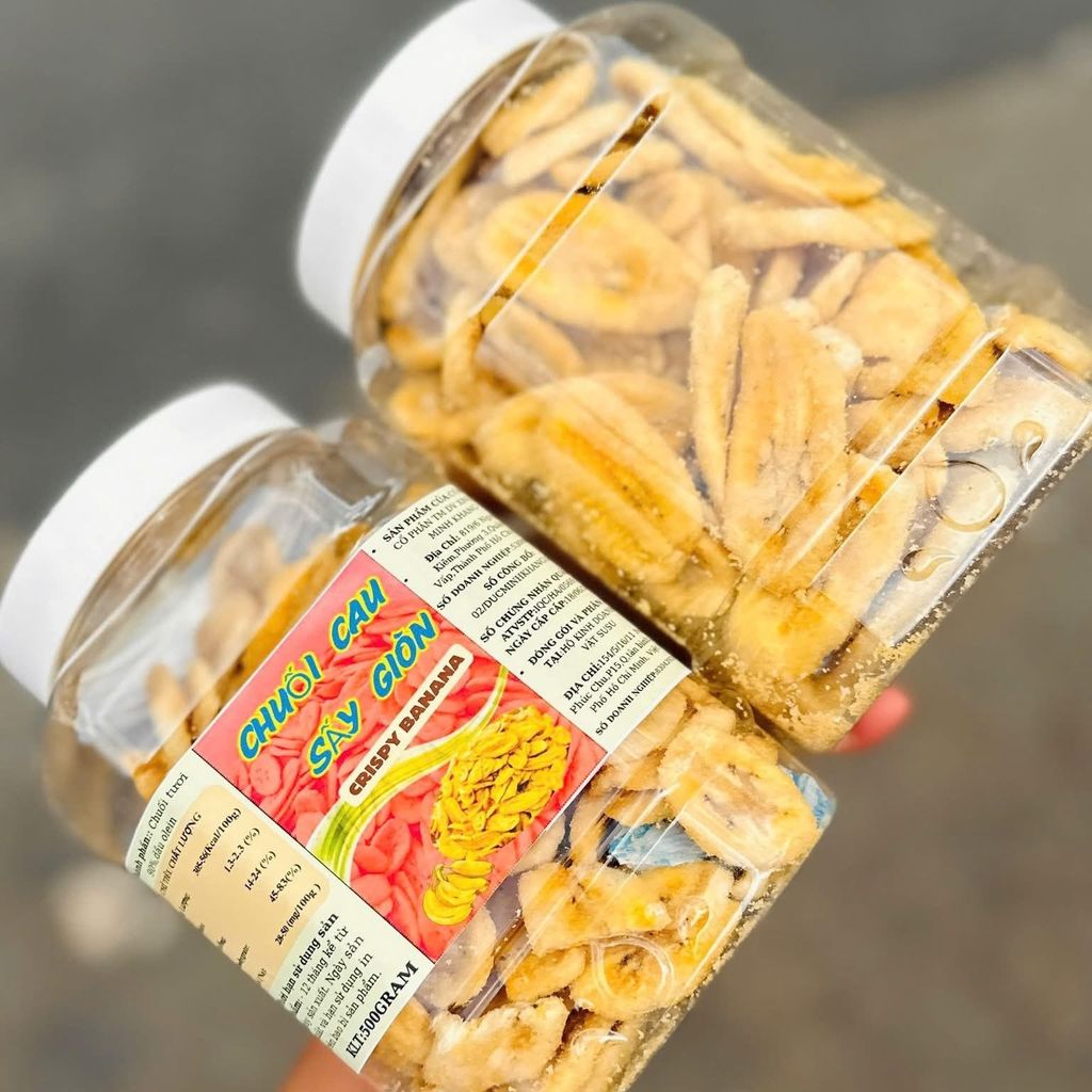 Chuối Cau Sấy Giòn - Hộp 500g