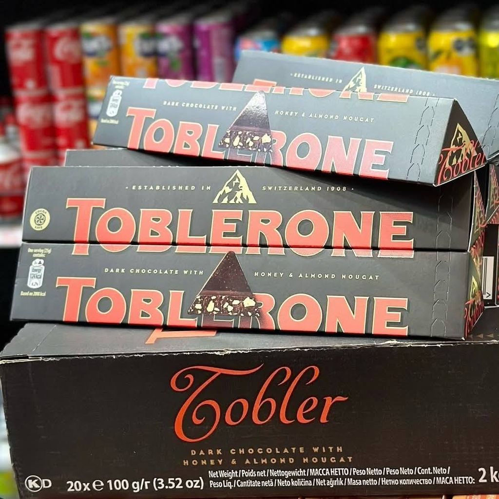 Socola Đen Toblerone Mật Ong & Hạnh Nhân - 100g