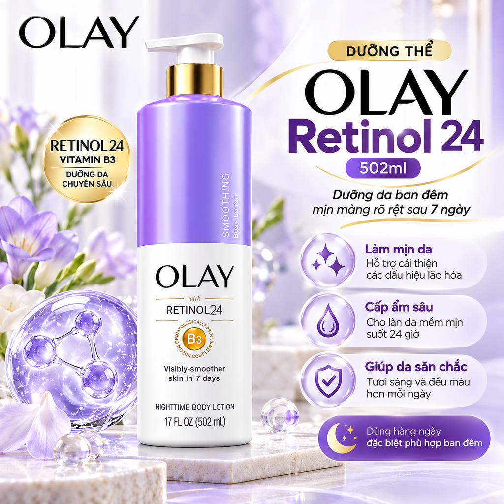 Dưỡng Thể Olay Retinol 24 - 502ml