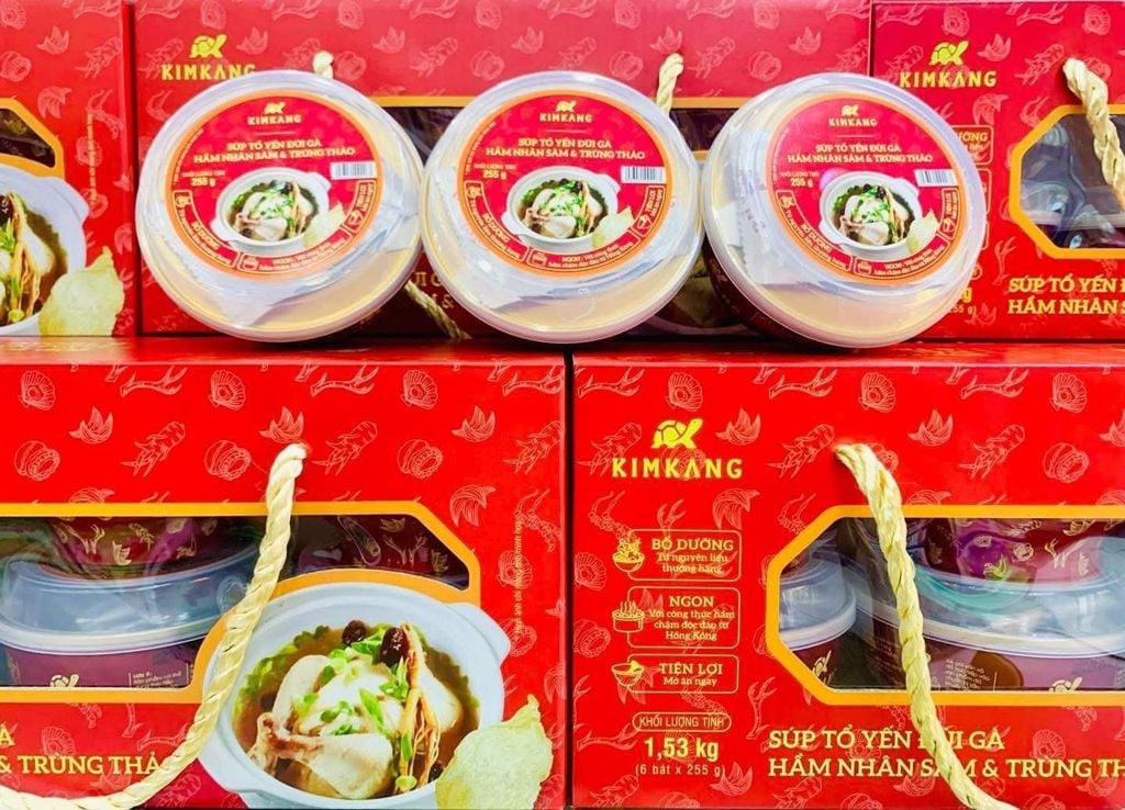 Súp Tổ Yến Đùi Gà Hầm Nhân Sâm & Đông Trùng Hạ Thảo KimKang - Hộp 255g