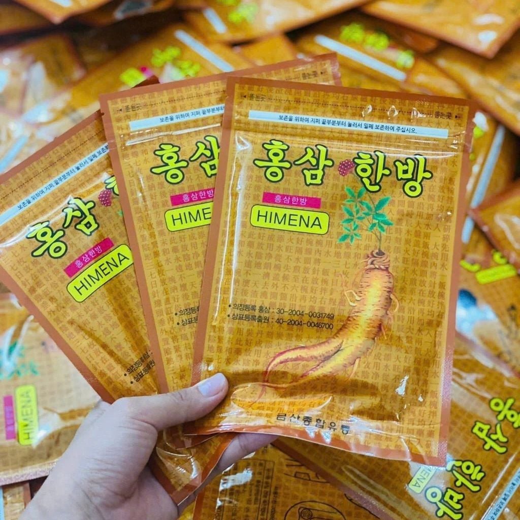Cao Dán Hồng Sâm Himena Hàn Quốc Vàng & Đỏ – Gói 20 Miếng