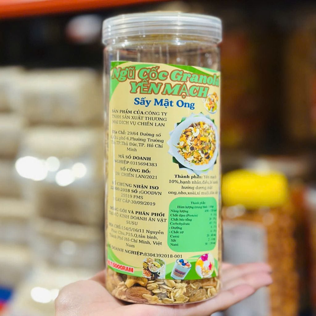 Ngũ Cốc Granola Yến Mạch Sấy Mật Ong SuSu - 500g