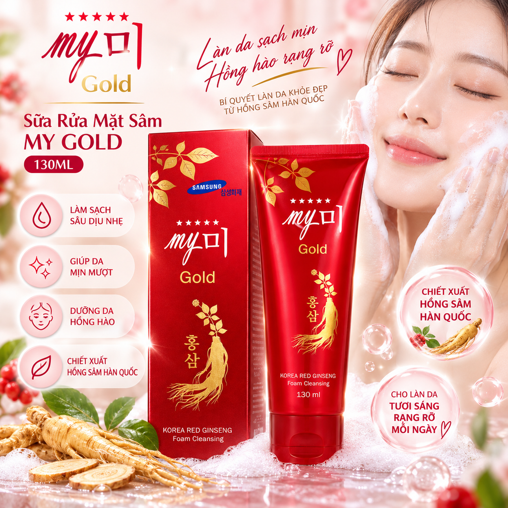Sữa Rửa Mặt Sâm My Gold - 130ml