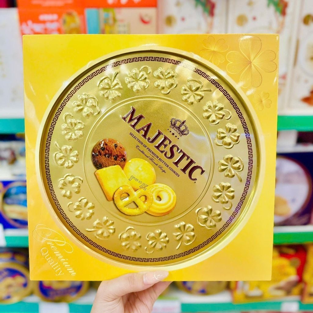 Bánh Quy Bơ Hộp Thiếc Majestic Đồng Tiền Vàng - 382g