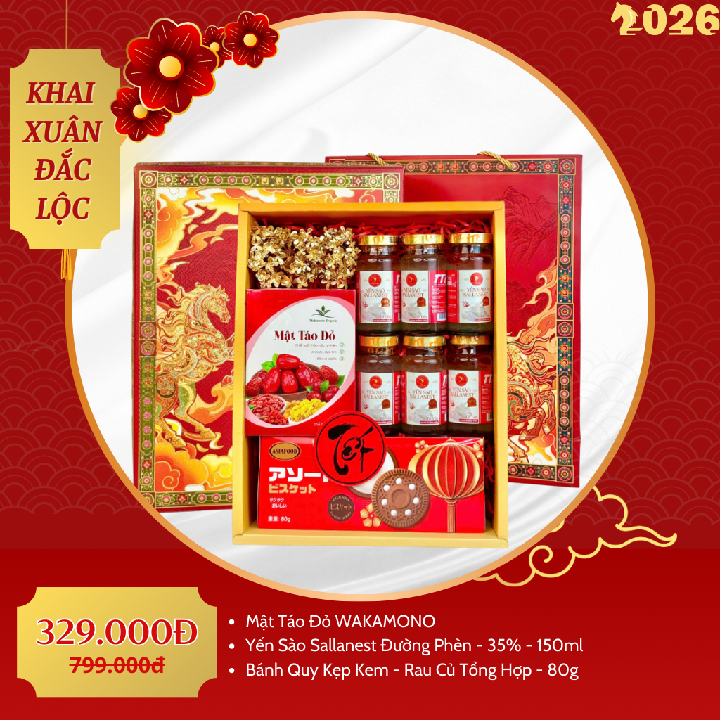 Hộp Quà Tết Cao Cấp 2026 – Khai Xuân Đắc Lộc