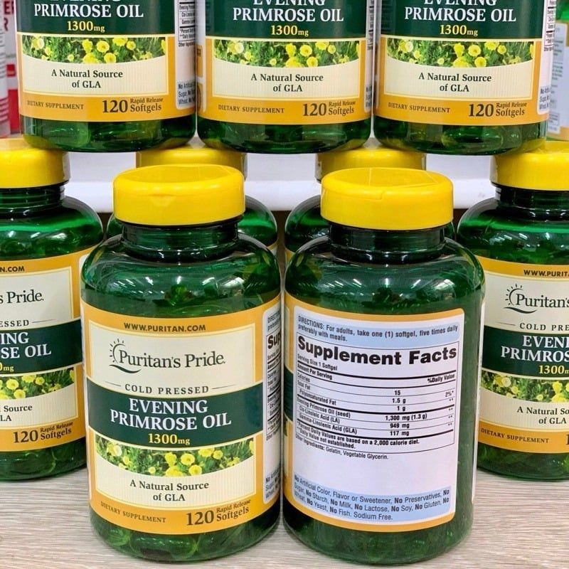 Viên Uống Tinh Dầu Hoa Anh Thảo Puritan's Pride 1300MG – 120 Viên