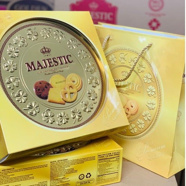 Bánh Quy Bơ Hộp Thiếc Majestic Đồng Tiền Vàng - 382g