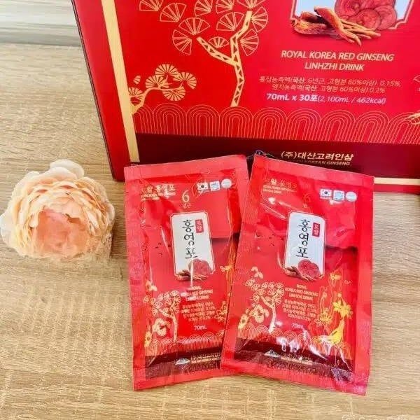 Nước Hồng Sâm Linh Chi Dae San - 70ml x 30 gói