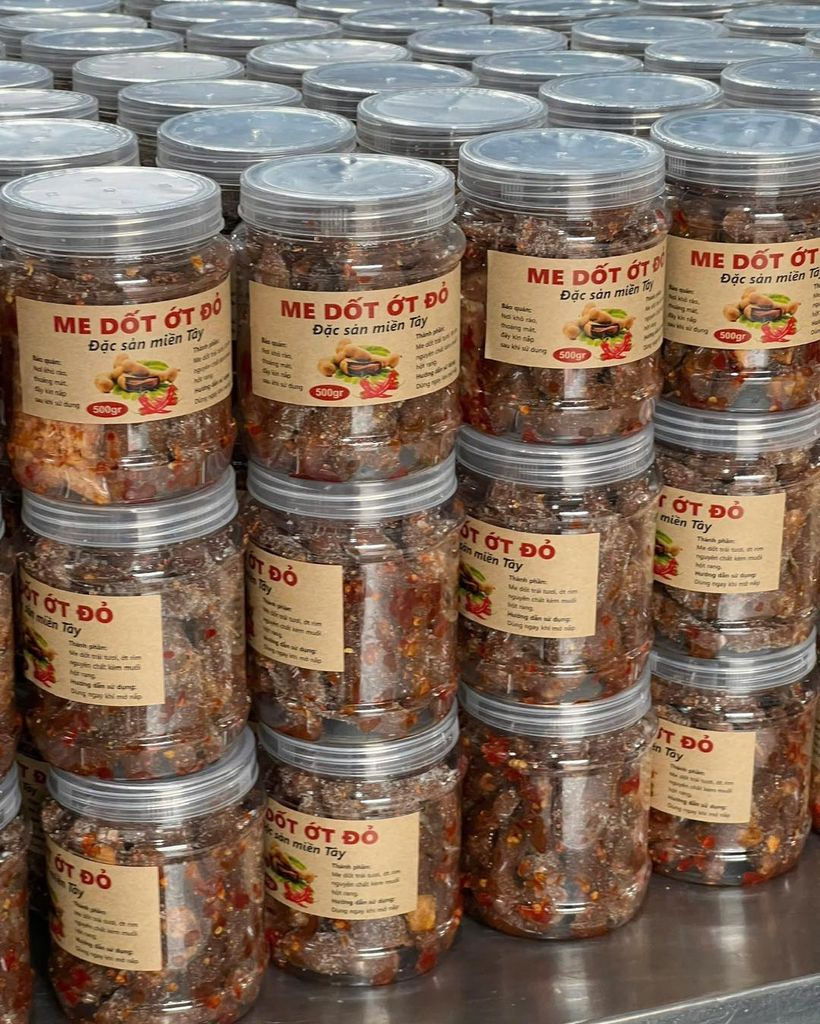 Me Dốt Ớt Đỏ Miền Tây - Hũ 500G