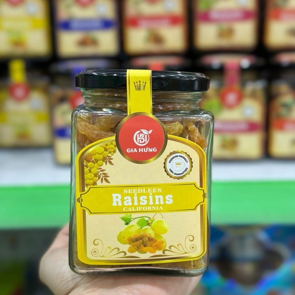 Nho Khô Vàng Cao Cấp Gia Hưng – Hũ 470g