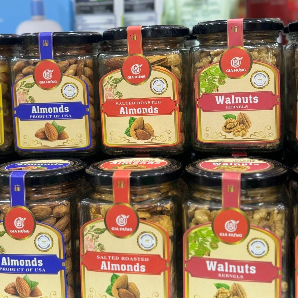 Hạt Hạnh Nhân Mỹ Tách Vỏ Cao Cấp Gia Hưng – Hũ 480g