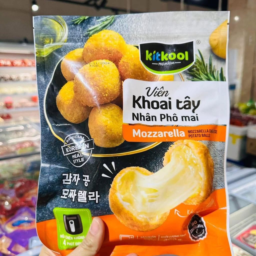 Viên Khoai Tây Phô Mai Mozzarella Kitkool - Gói 300g