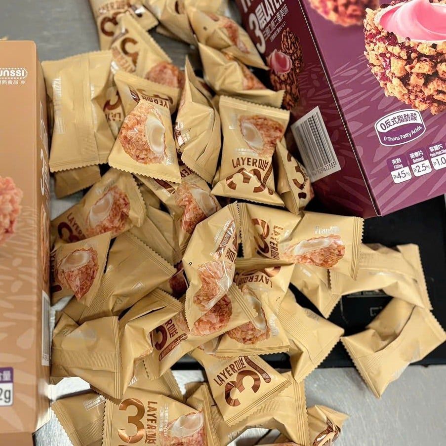 Bánh Viên Yến Mạch Vị Khoai Lang Và Dâu - 92g