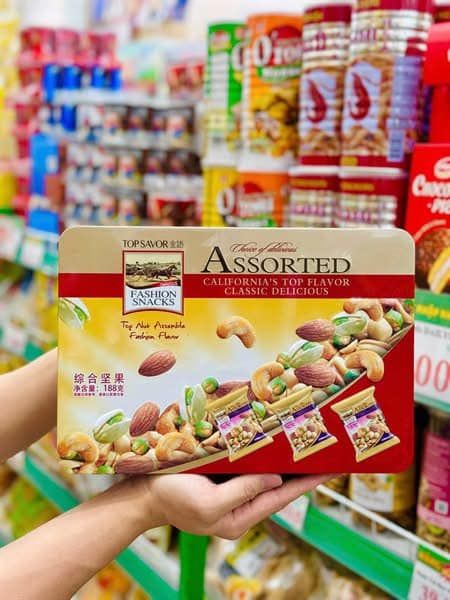 Hạt Hỗn Hợp Cao Cấp Hộp Thiếc Top Savor Đài Loan – 188g