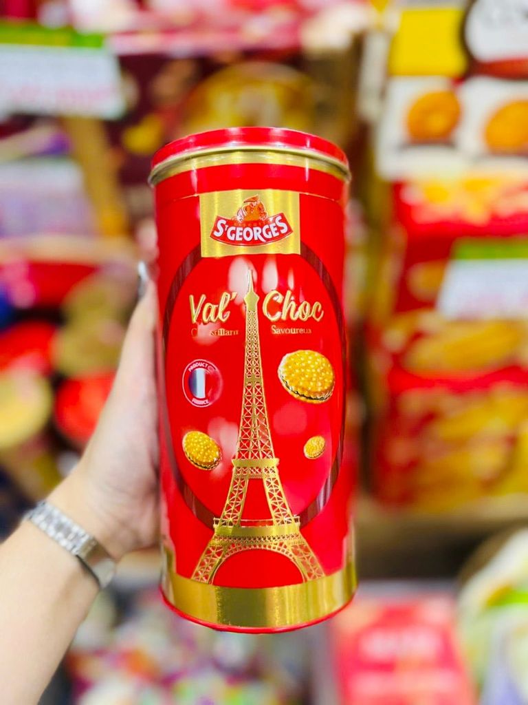 Bánh Quy Hộp Thiếc Cao Cấp Kẹp Kem St George Pháp - 300g
