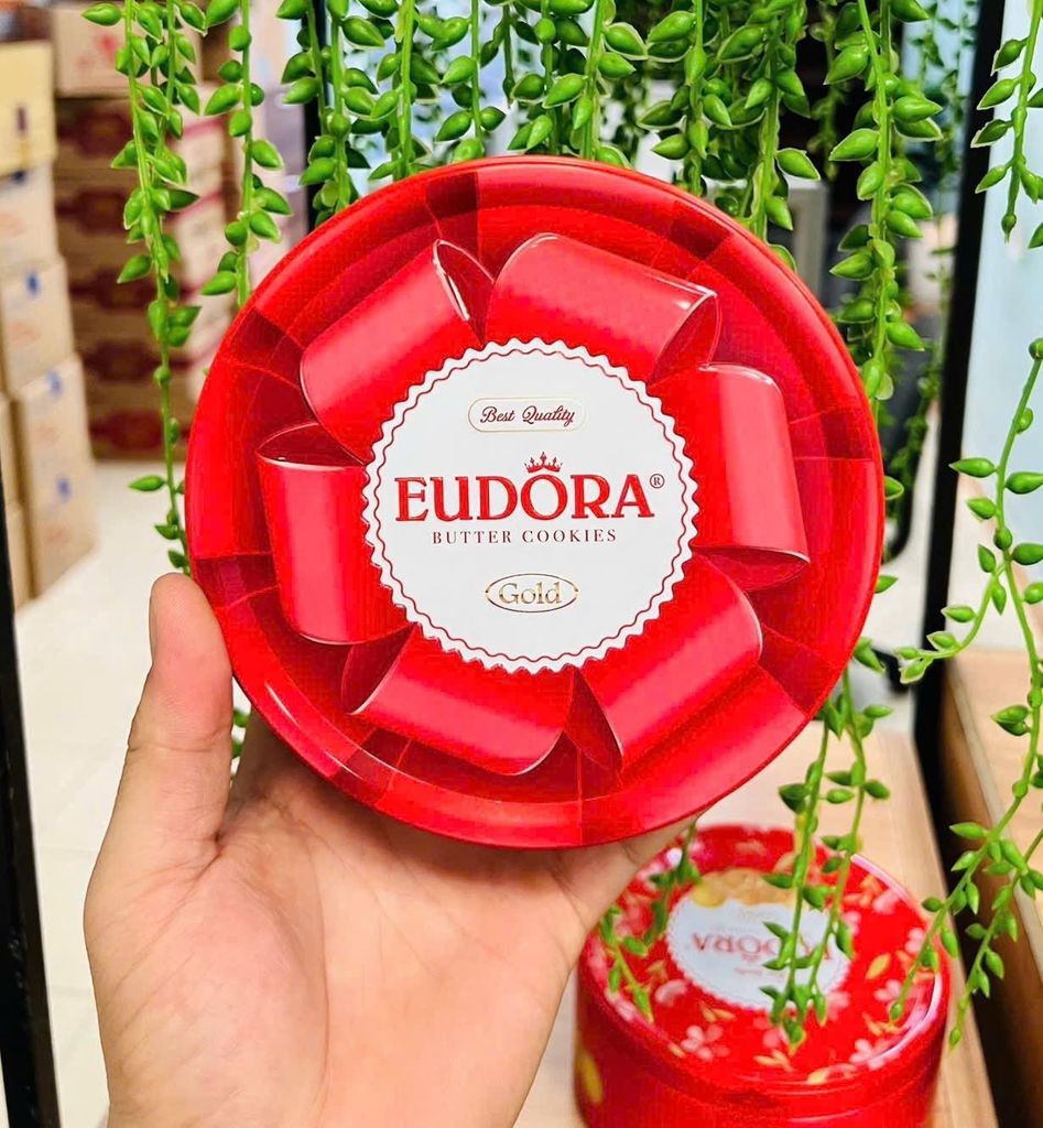 Bánh Quy Bơ Hộp Thiếc Eudora Gold Cao Cấp – 112g
