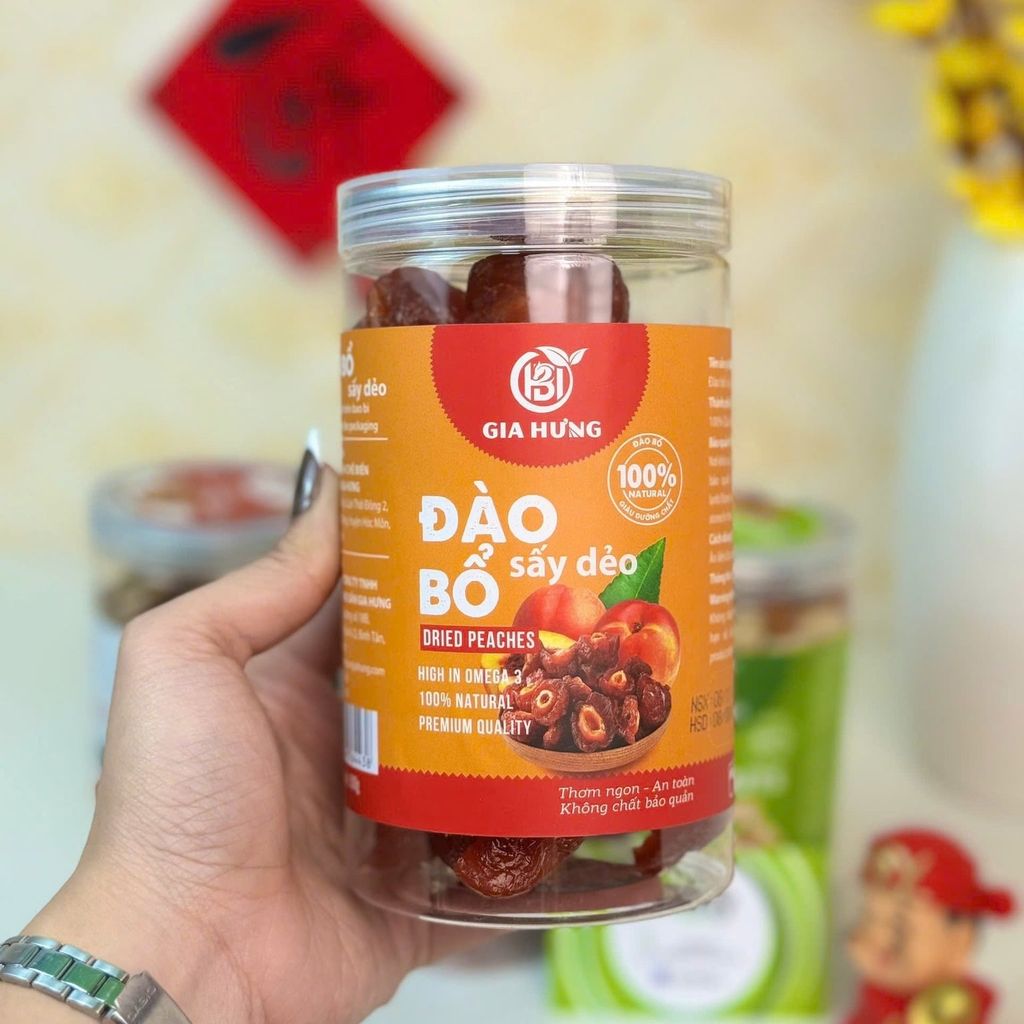 Đào Bổ Sấy Dẻo Gia Hưng - Hộp 500g