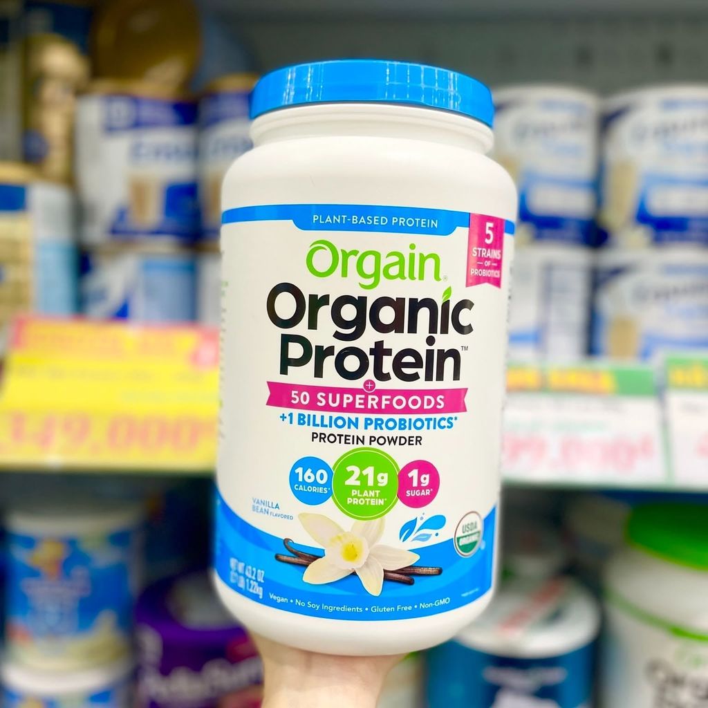 Bột Orgain Organic Protein & 50 Super Foods Vanilla Bean - 1.22kg