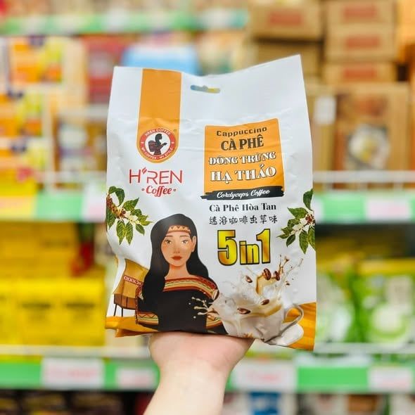 Cà Phê H’REN Hòa Tan Cappuccino 5in1 - 408g