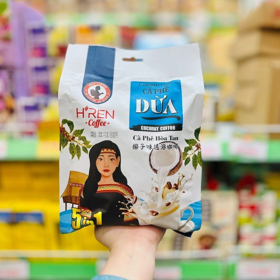 Cà Phê H’REN Hòa Tan Cappuccino 5in1 - 408g