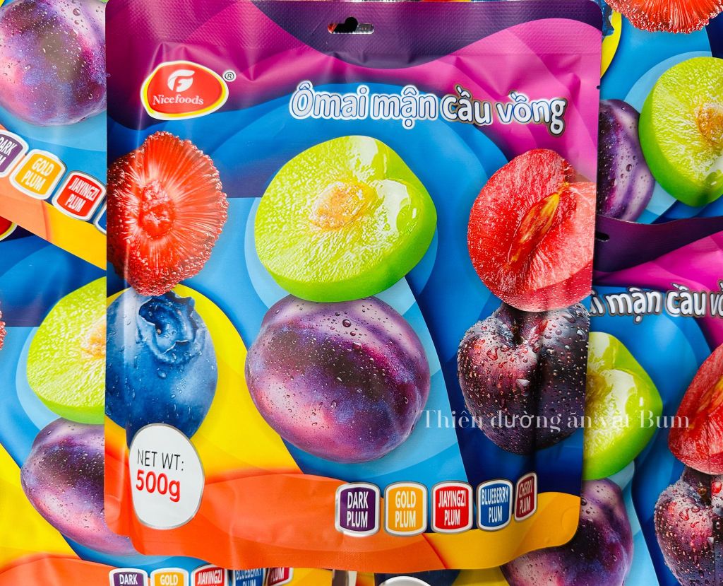 Kẹo Ô Mai Mận Cầu Vồng Nice Food - Gói 500g