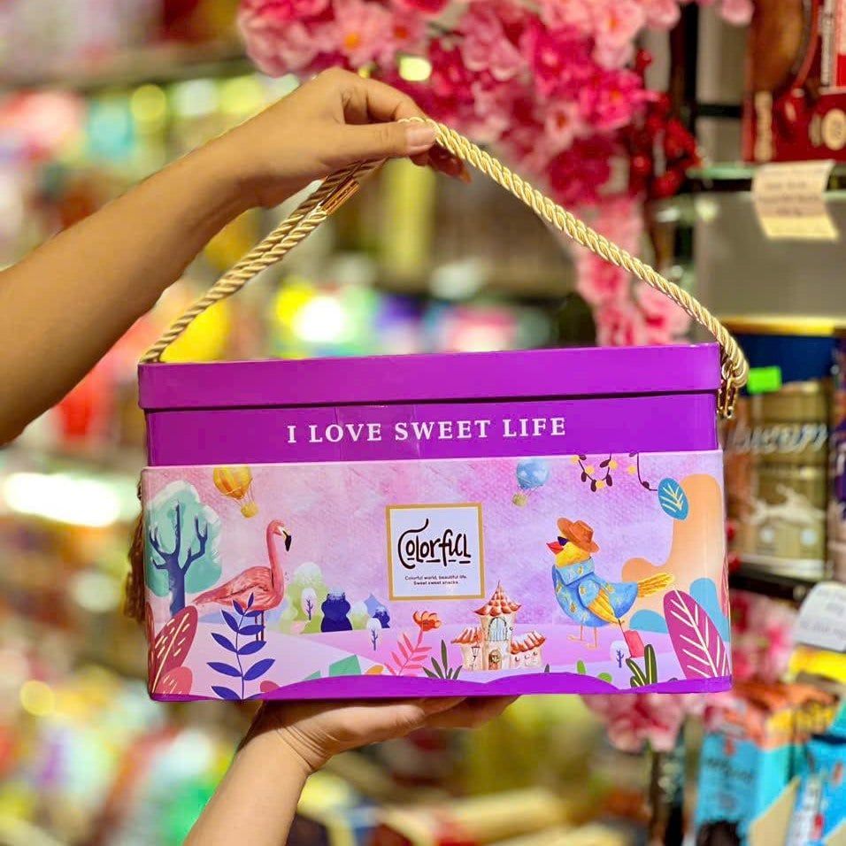 Bánh Quy Bơ Thập Cẩm Hộp Thiếc Colorful Cao Cấp - 608g