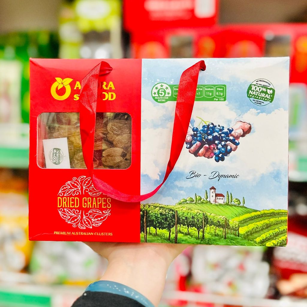 Nho Khô Nguyên Cành Adora St Food Úc Thompson - Hộp 1Kg