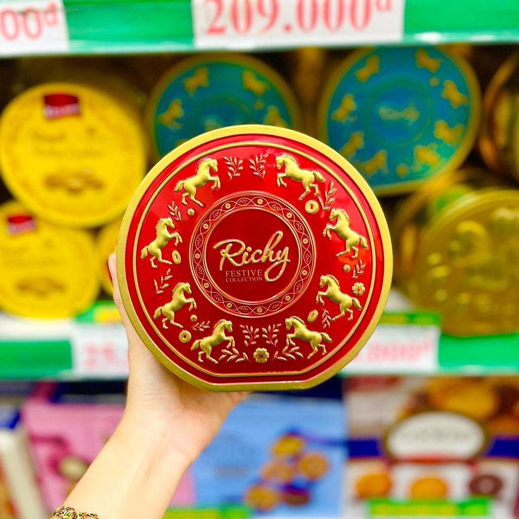 Bánh Quy Bơ Hộp Thiếc Richy Mã Đáo Thành Công - 156g