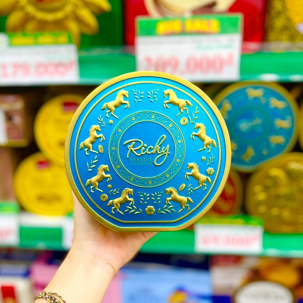 Bánh Quy Bơ Hộp Thiếc Richy Mã Đáo Thành Công - 156g