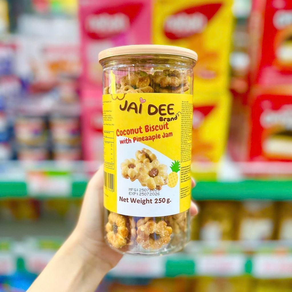 Bánh Quy Hoa Mai Mứt Dứa Jai Dee - Hộp 250g