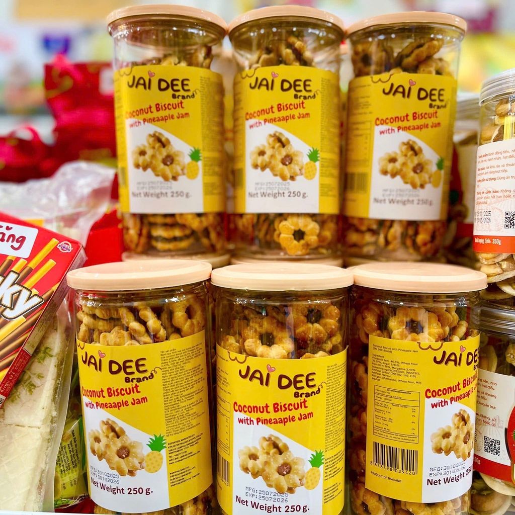 Bánh Quy Hoa Mai Mứt Dứa Jai Dee - Hộp 250g