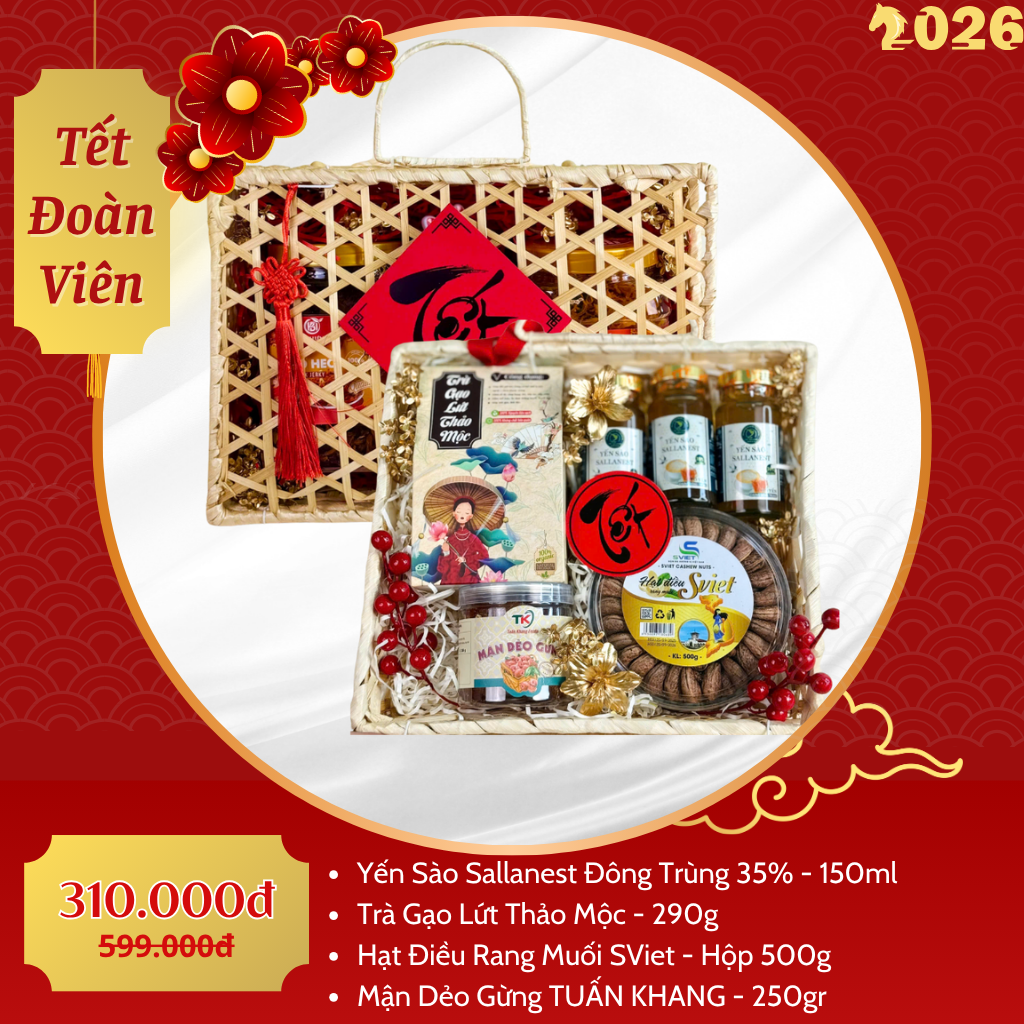 Giỏ Quà Tết Cao Cấp 2026 - Tết Đoàn Viên