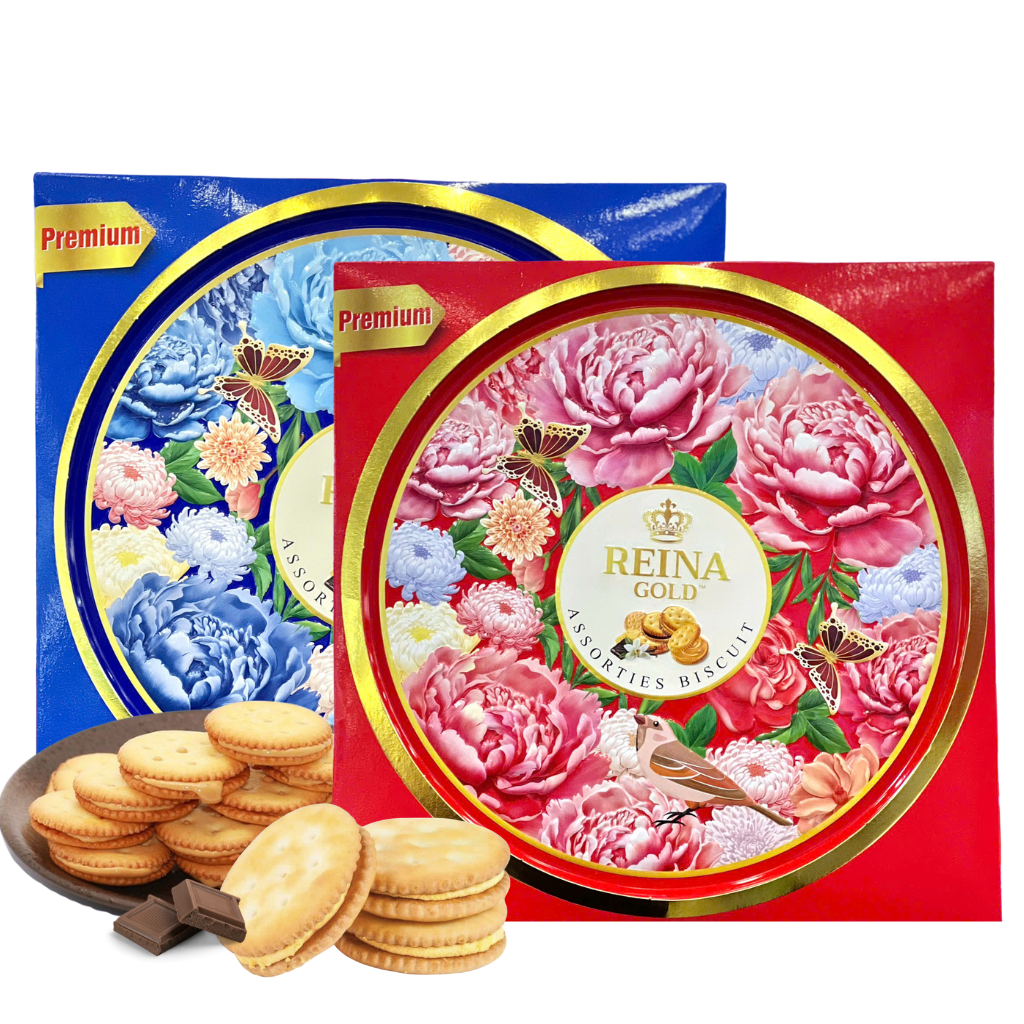 Bánh Quy Thập Cẩm Hộp Thiếc Reina Gold Cao Cấp – 312g