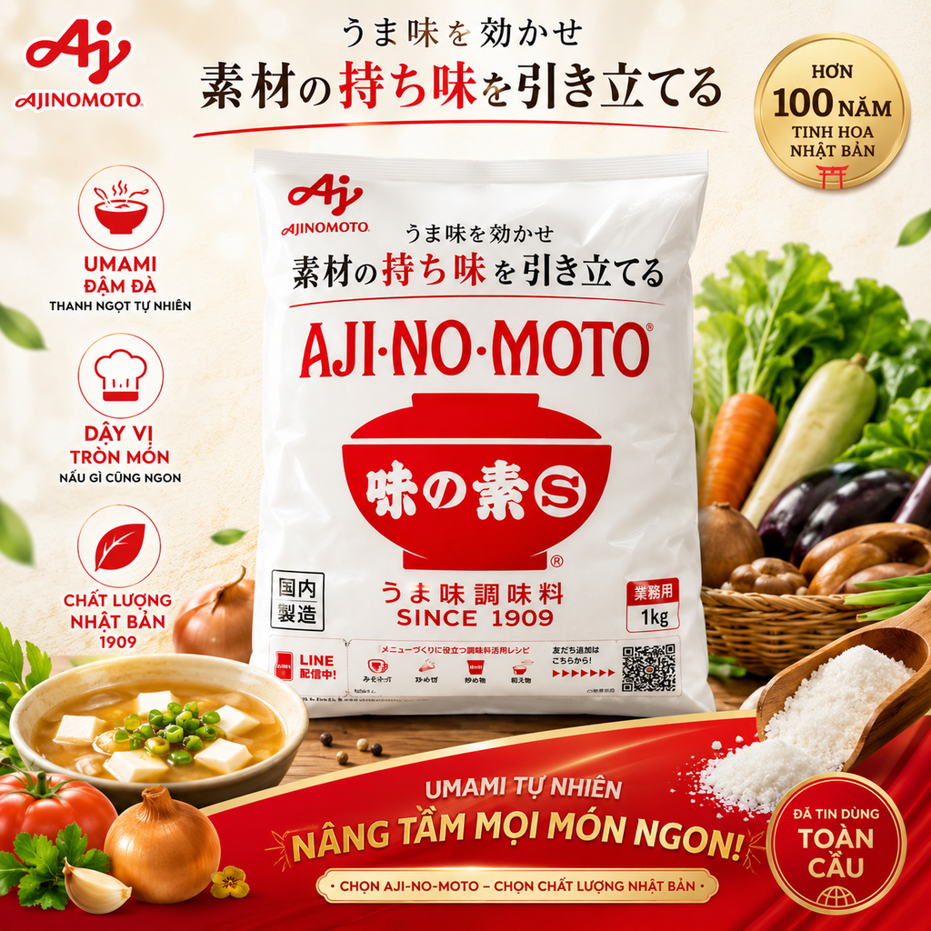 Bột Ngọt Nhật Ajinomoto Nhật Bản - Túi 1kg