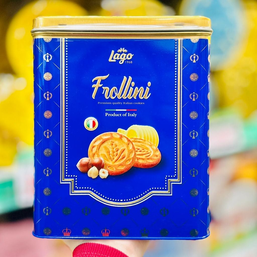 Bánh Quy Lago Frollini Hộp Thiếc Ý - Hộp 320g