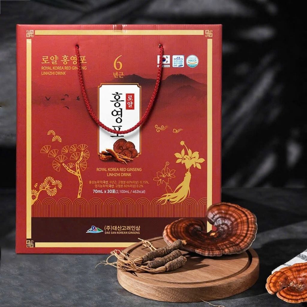 Nước Hồng Sâm Linh Chi Dae San - 70ml x 30 gói