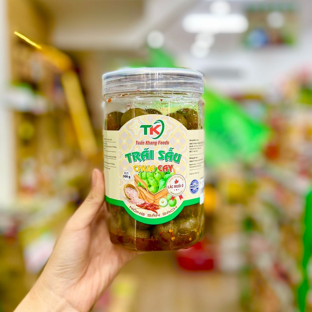 Sấu Tươi Chua Cay Lắc Muối Ớt - Hộp 500g