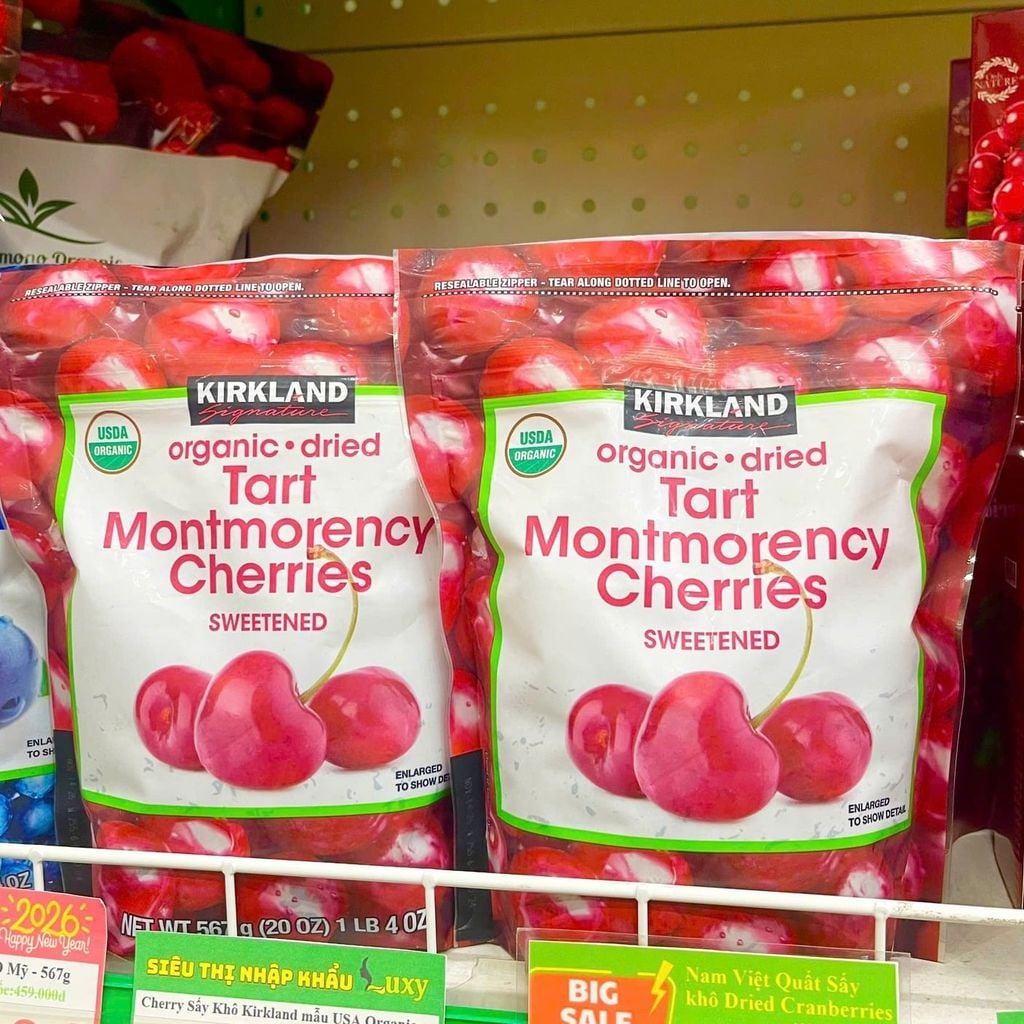 Cherry Sấy Khô Kirkland Mẫu USA Organic - 567g