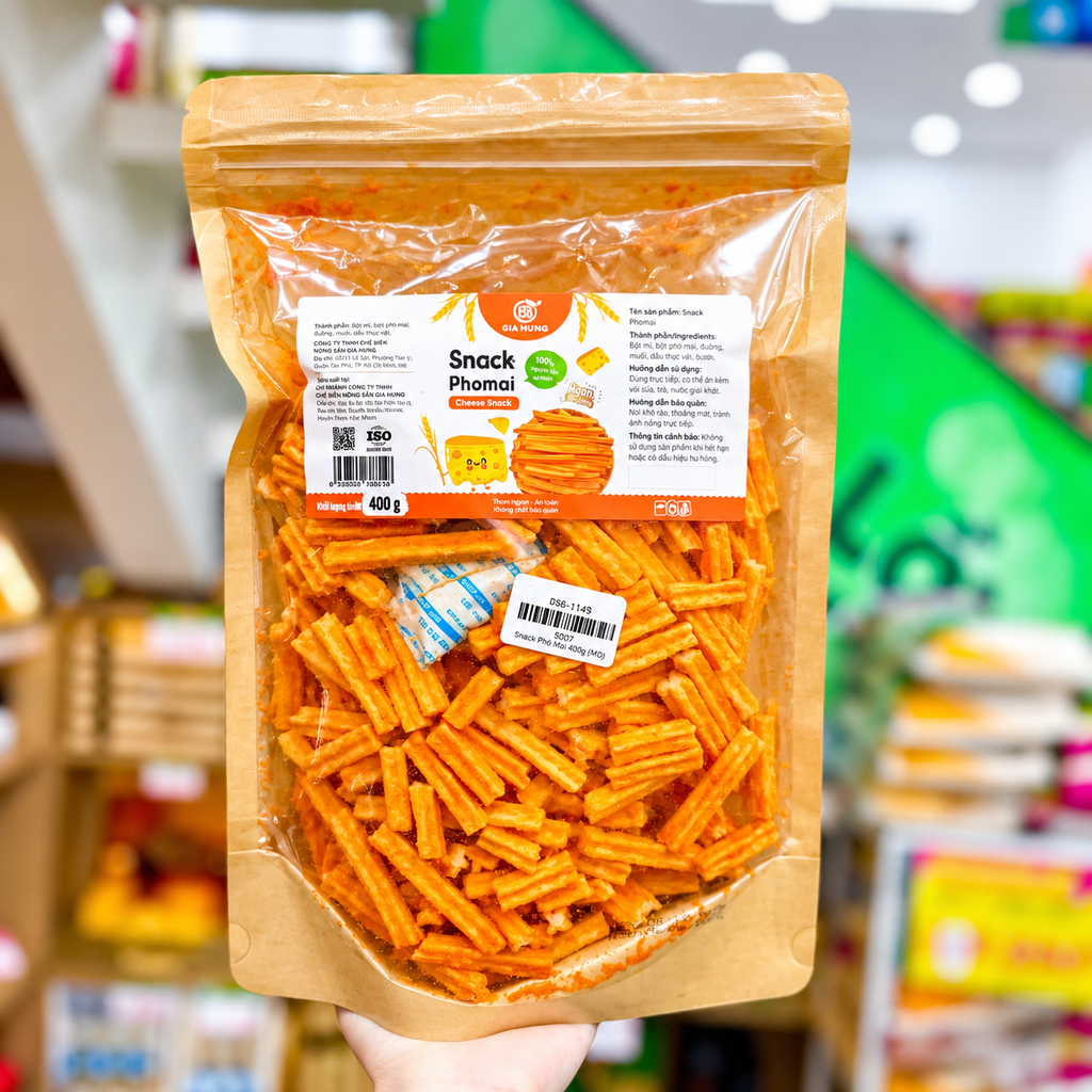 Khoai Tây Ống Phô Mai Gia Hưng - 400g
