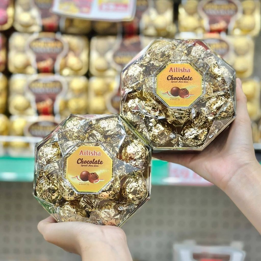Socola Bát Giác Ailisha – Hộp 12 Viên x 120g