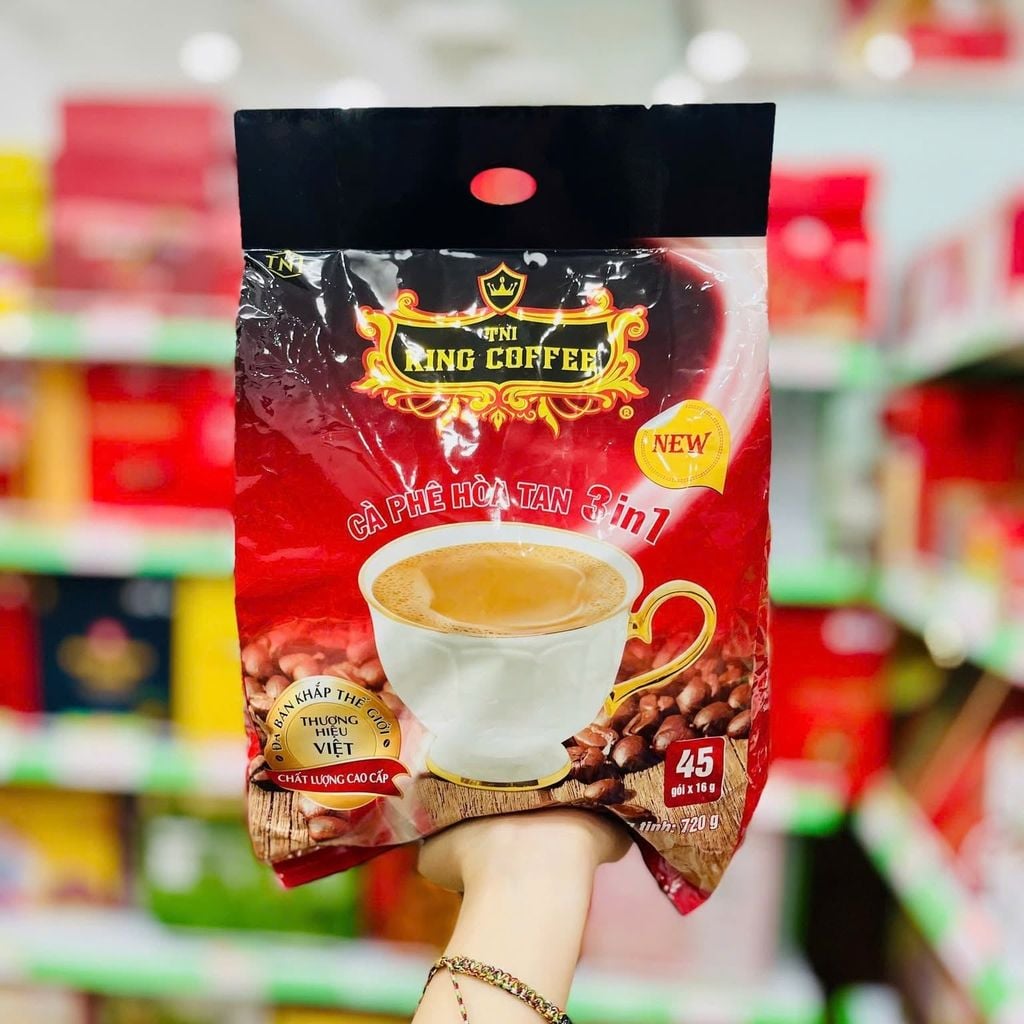 Cà Phê Hòa Tan 3 In 1 King Coffee - 45 Gói x 16g