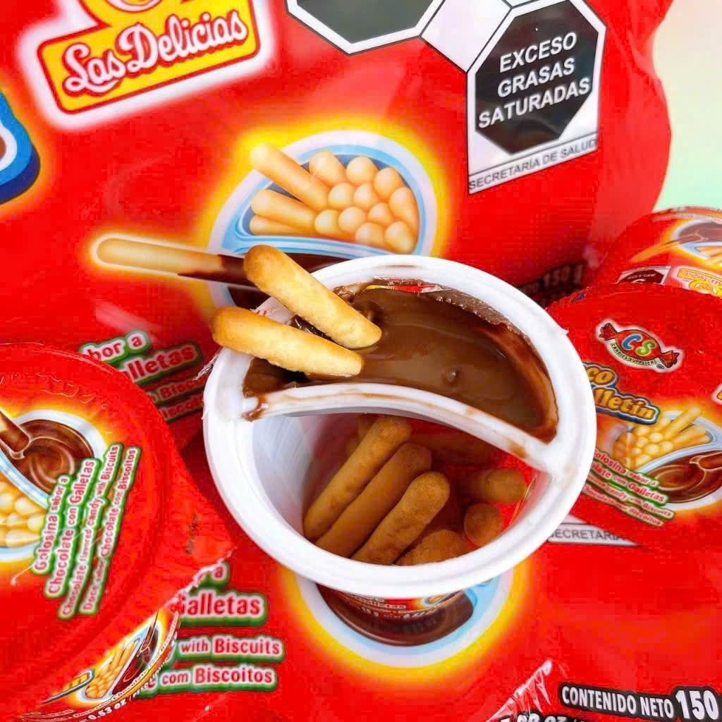 Lốc 10 Hũ Bánh Chấm Socola Funny Cup - 150G