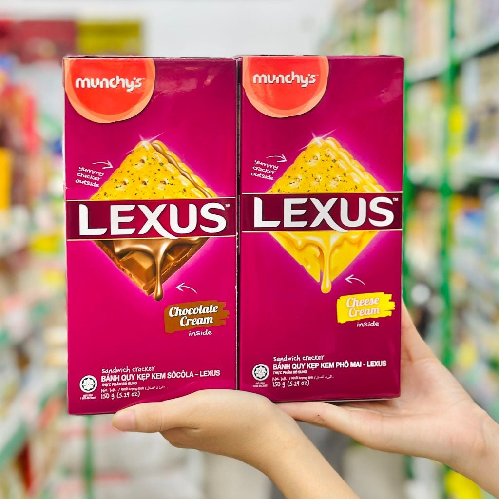 Bánh Quy Kẹp Kem Lexus Vị Phô Mai - Hộp 150g