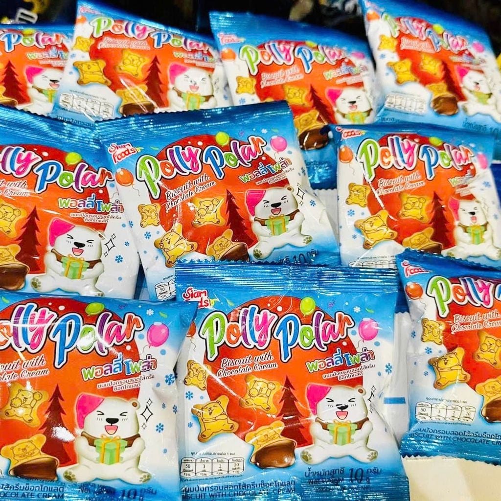 Bánh Gấu Nhân Kem Polly Polar Thái - 120G