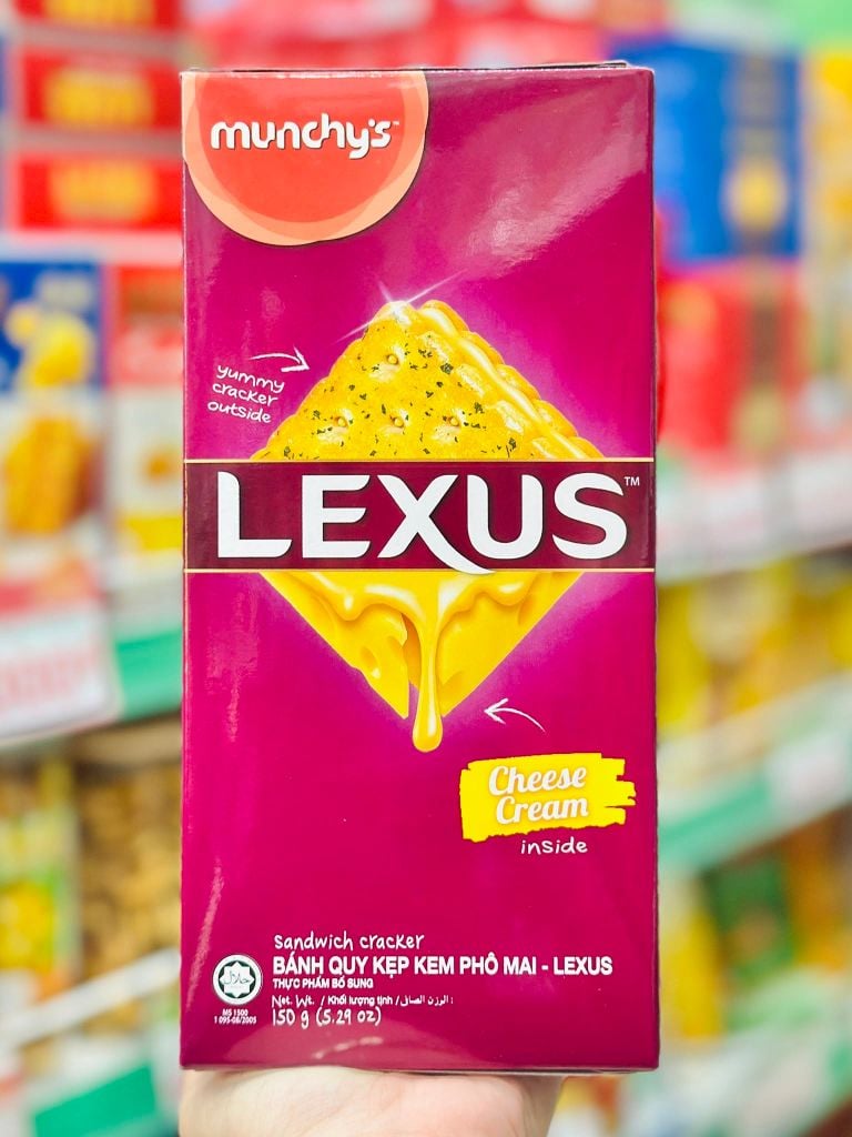 Bánh Quy Kẹp Kem Lexus Vị Phô Mai - Hộp 150g