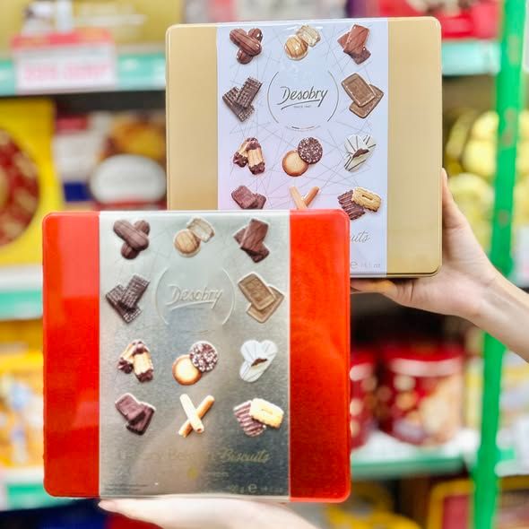 Bánh Phủ Socola Desobry Bỉ Hộp Thiếc Cao Cấp - 400g