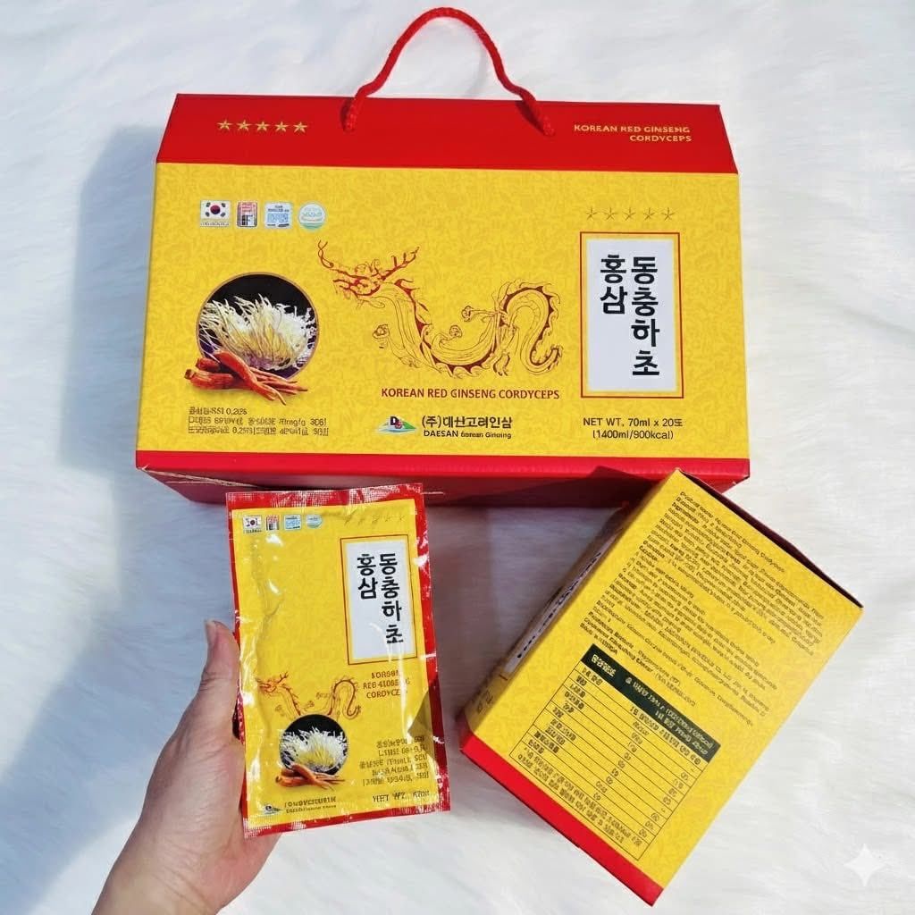 Chiết Xuất Hồng Sâm Đông Trùng Hạ Thảo – 70ml x 20 Gói
