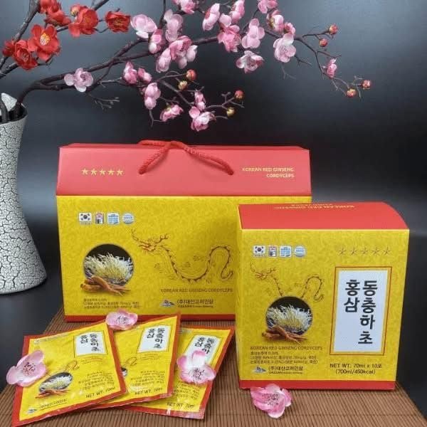 Chiết Xuất Hồng Sâm Đông Trùng Hạ Thảo – 70ml x 20 Gói