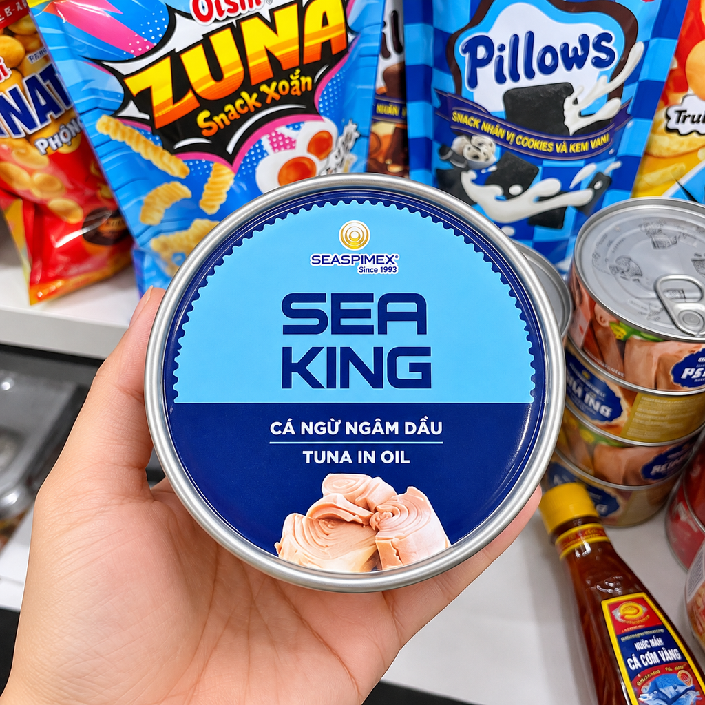 Cá Ngừ Ngâm Dầu Seaspixe - Hộp 185g