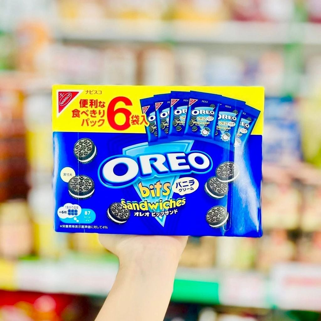 Bánh Quy Kẹp Kem Vanilla OREO Bits Sandwich Nhật Bản - 102g